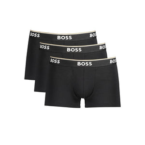 Schwarzes Herren-Boxershorts-Set aus Baumwolle