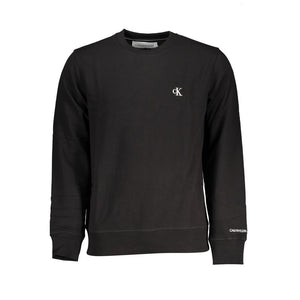 Schwarzer Baumwollpullover für Herren