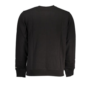 Schwarzer Baumwollpullover für Herren