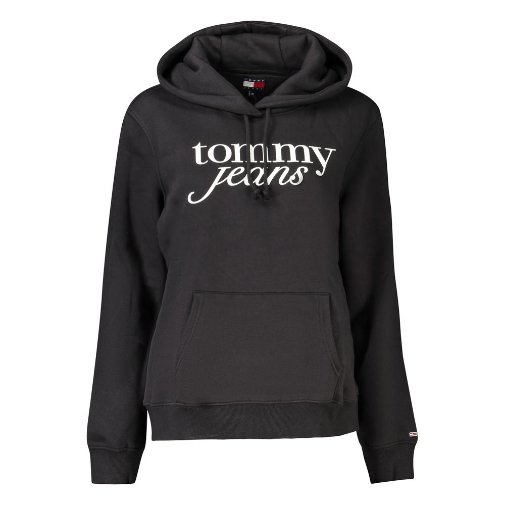 Schwarzer Baumwollpullover für Damen