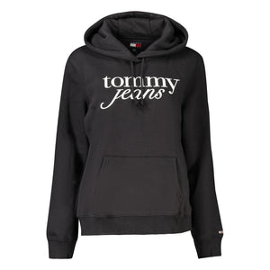 Schwarzer Baumwollpullover für Damen