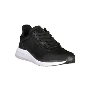 Schwarzer Polyester-Sneaker