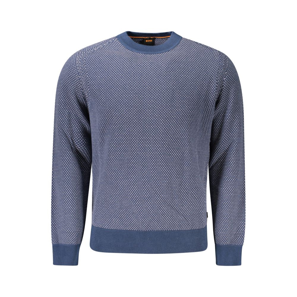 Blauer Baumwollpullover für Herren