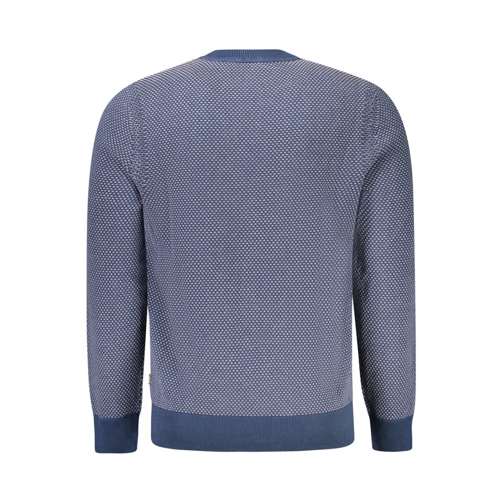 Blauer Baumwollpullover für Herren
