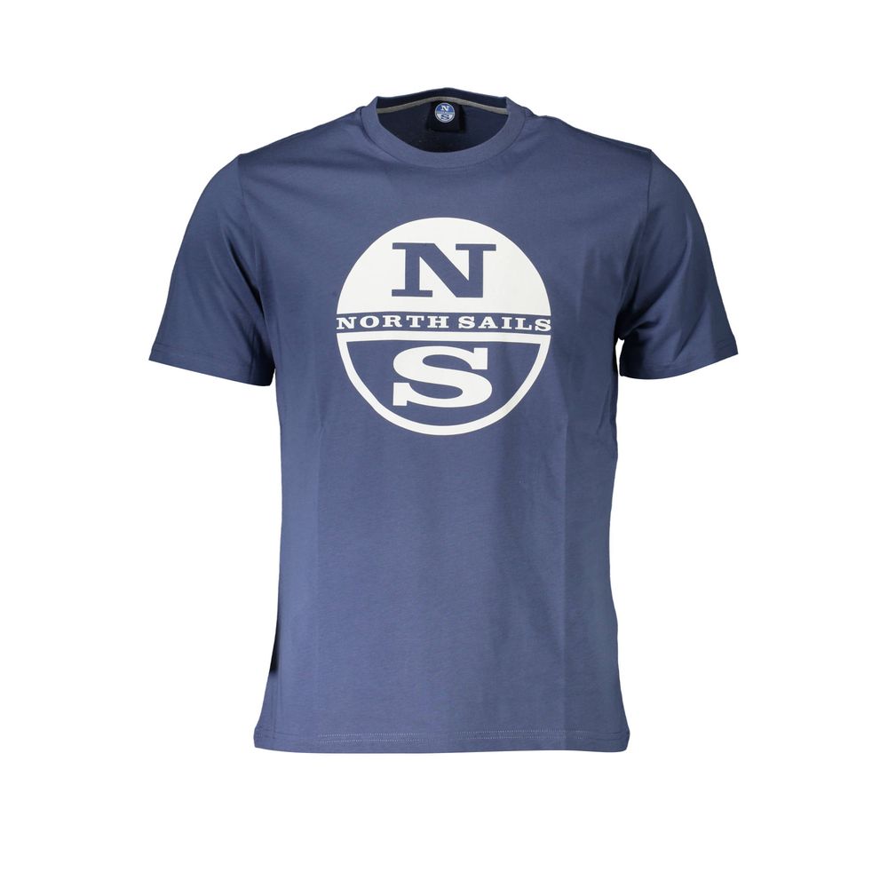 Blaues Herren-T-Shirt aus Baumwolle