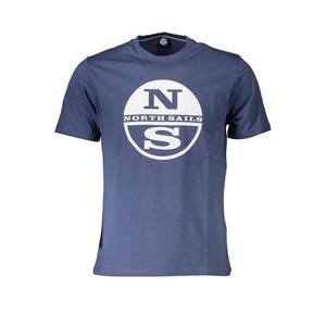 Blaues Herren-T-Shirt aus Baumwolle