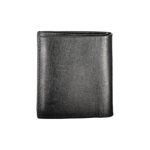 Schwarzes Leder Herren Portemonnaie