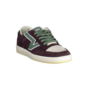 Lila Leder Herren Sneaker