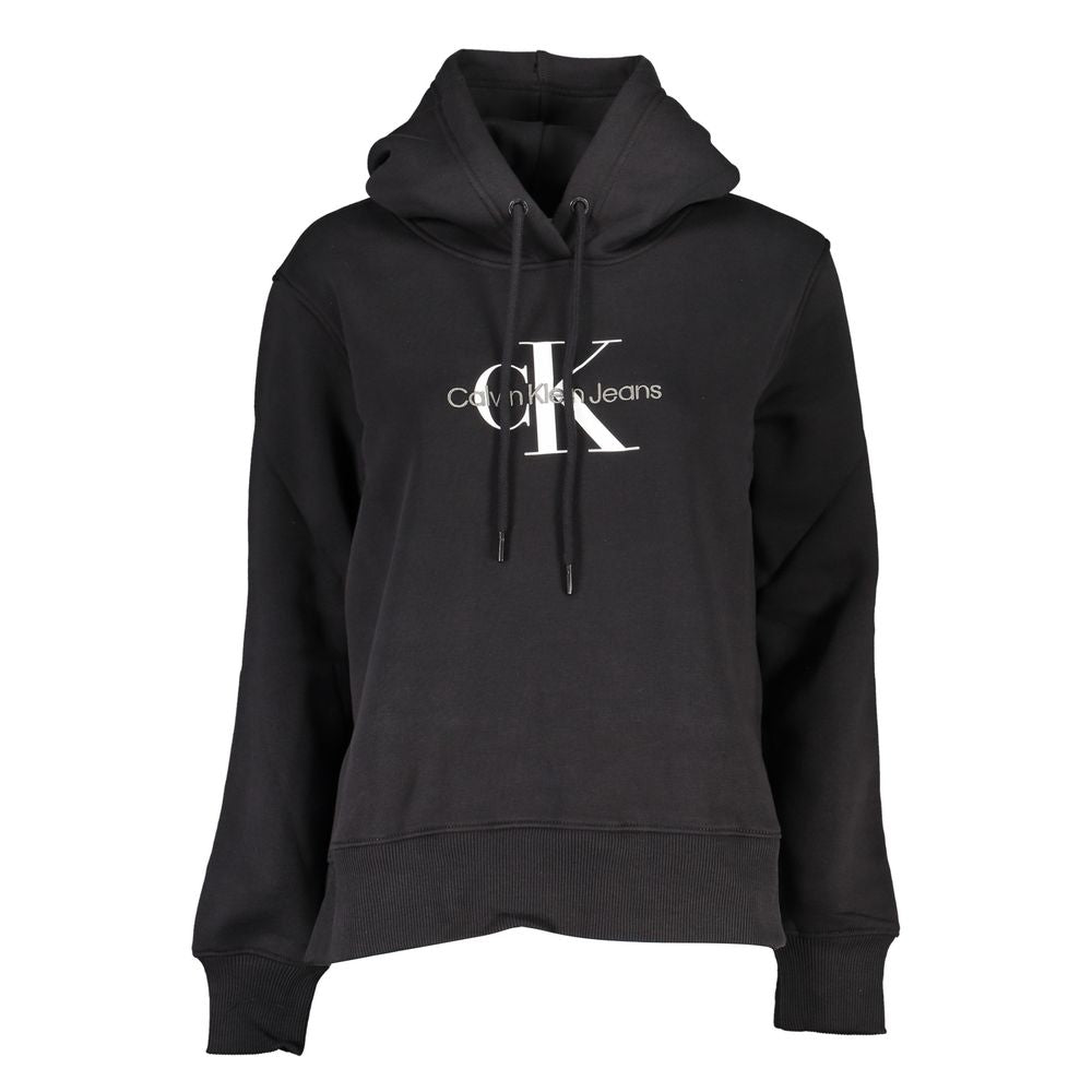 Schwarzer Baumwollpullover