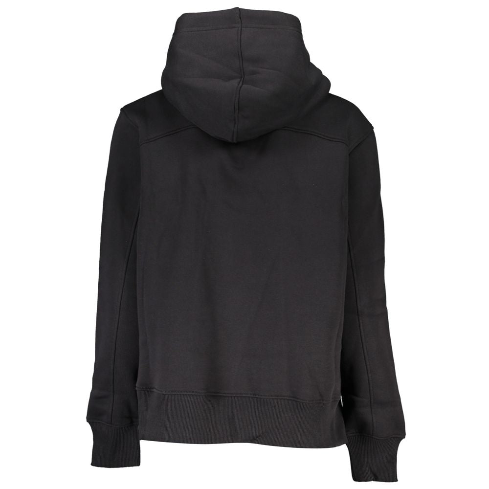 Schwarzer Baumwollpullover