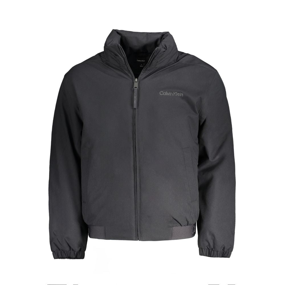 Schwarze Polyesterjacke