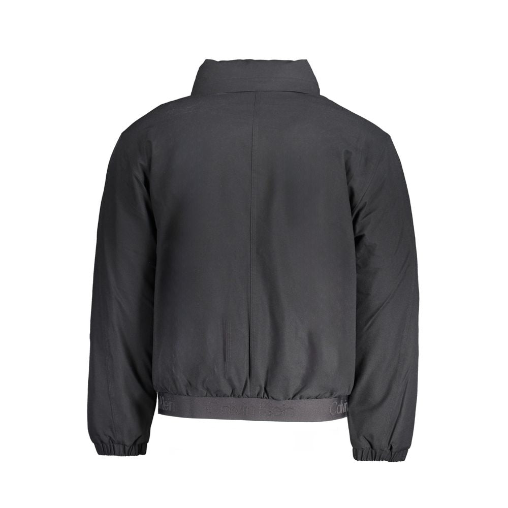 Schwarze Polyesterjacke