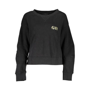 Schwarzer Baumwollpullover für Damen