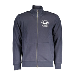 Blauer Baumwollpullover für Herren