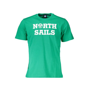 Grünes Herren-T-Shirt aus Baumwolle