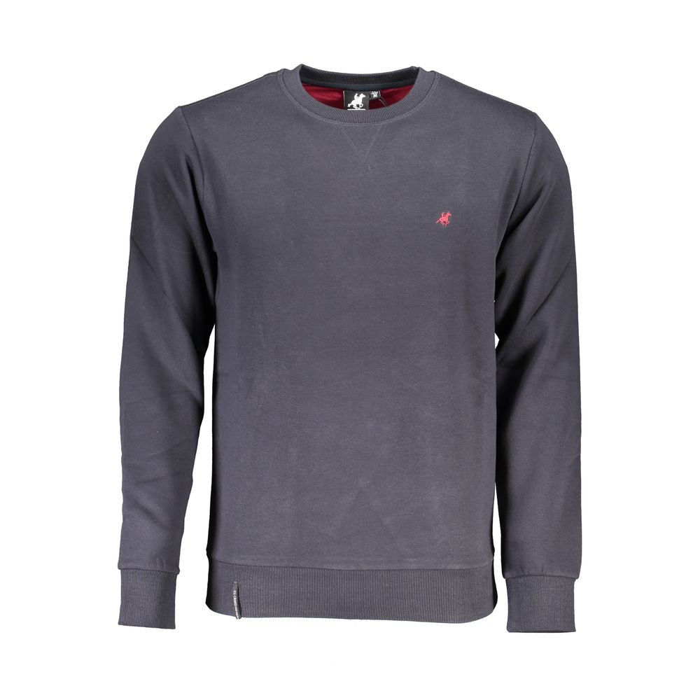 Blauer Baumwollpullover