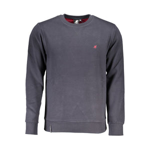 Blauer Baumwollpullover