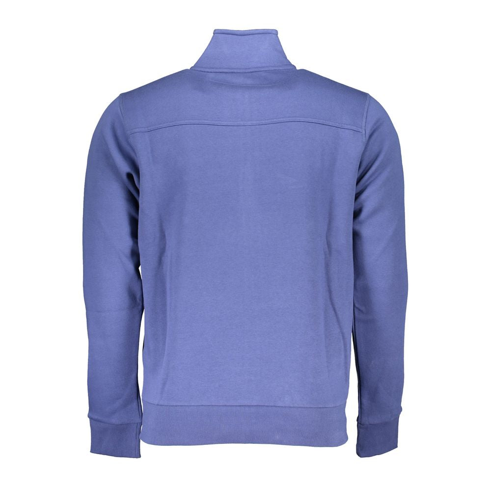 Blauer Baumwollpullover