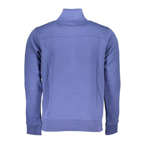 Blauer Baumwollpullover