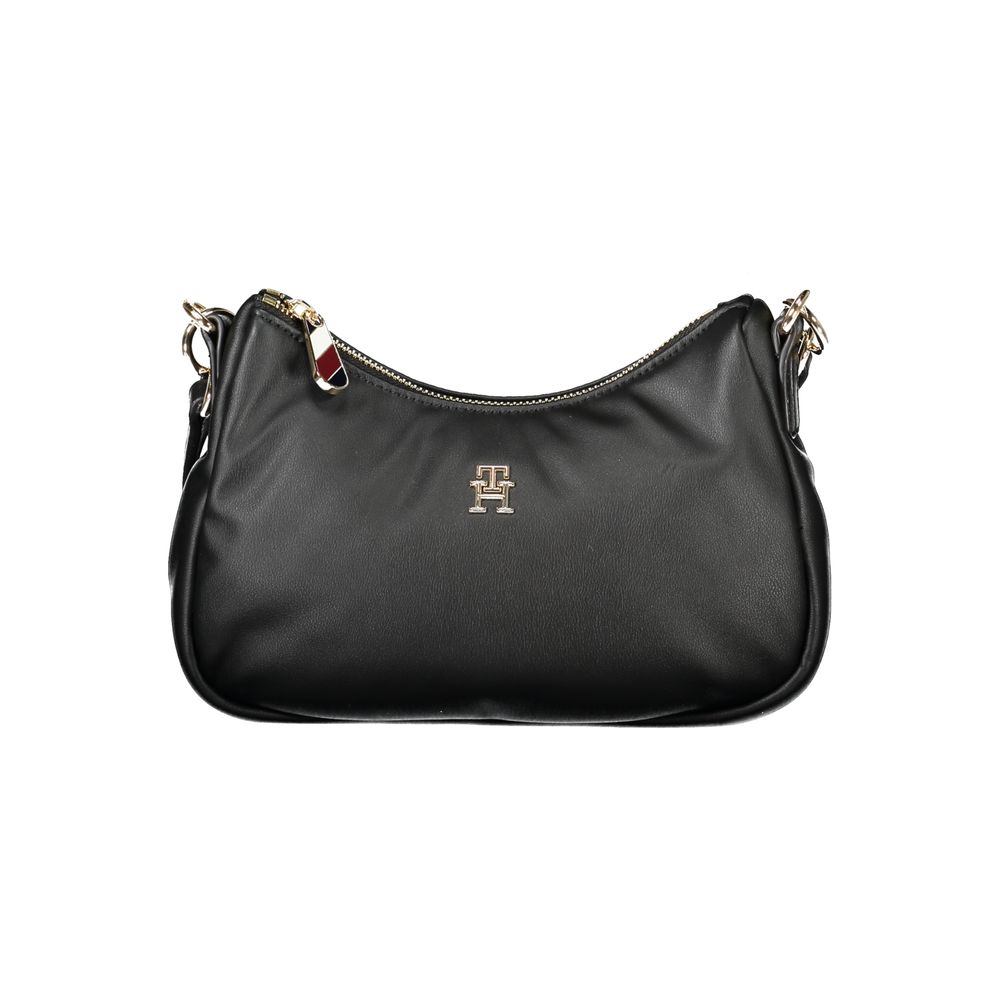 Schwarze Polyester Damen Handtasche