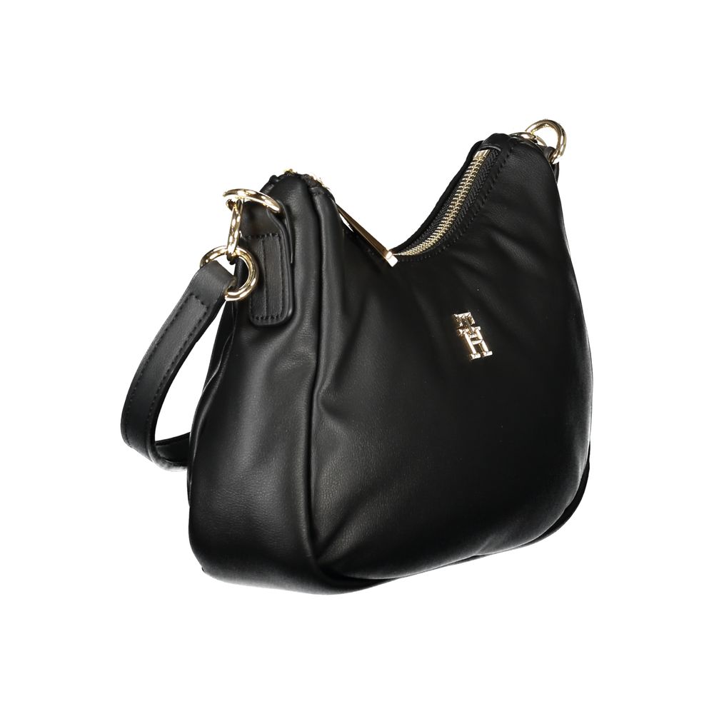 Schwarze Polyester Damen Handtasche