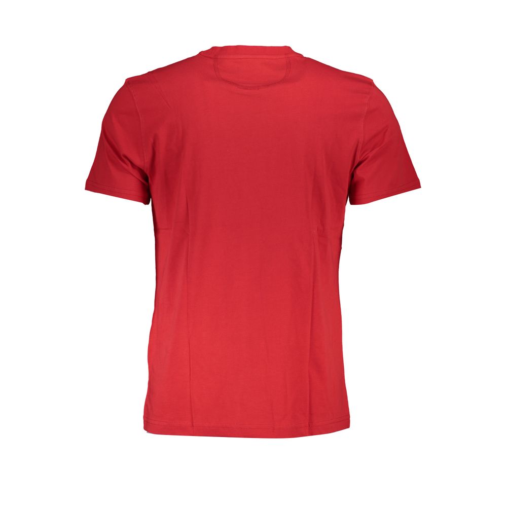 Elegantes rosa Baumwoll-T-Shirt mit Rundhalsausschnitt