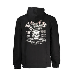 Elegantes Fleece-Kapuzensweatshirt in Schwarz