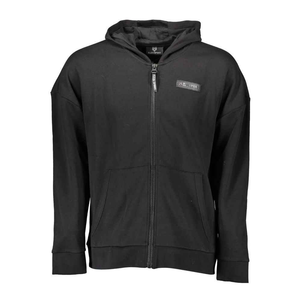 Schwarzer Baumwollpullover für Herren