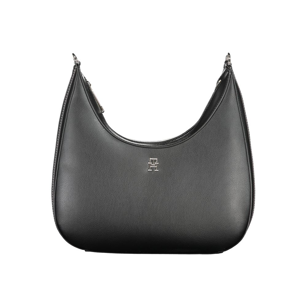 Schwarze Polyester-Handtasche