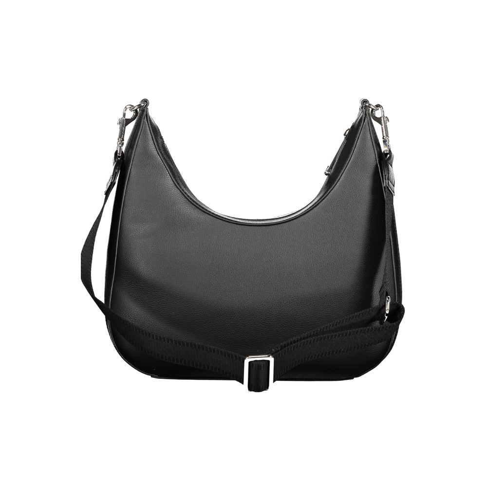 Schwarze Polyester-Handtasche