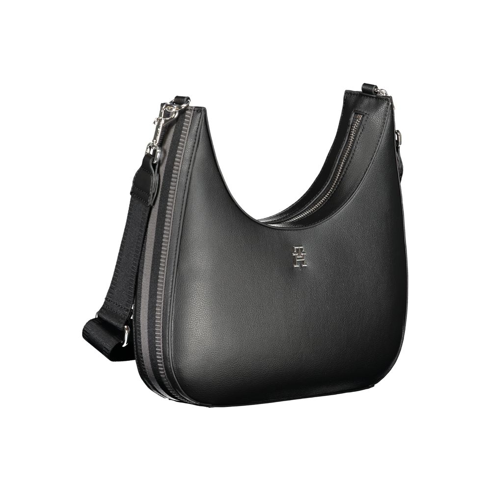 Schwarze Polyester-Handtasche