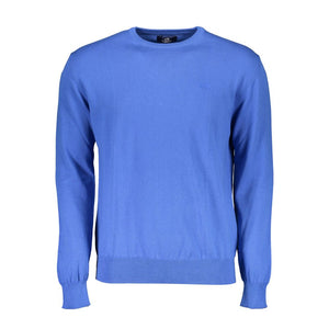 Blauer Baumwollpullover für Herren