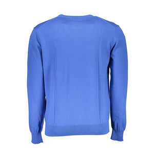 Blauer Baumwollpullover für Herren