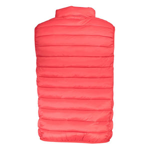 Elegante, ärmellose Jacke aus rosa Polyamid