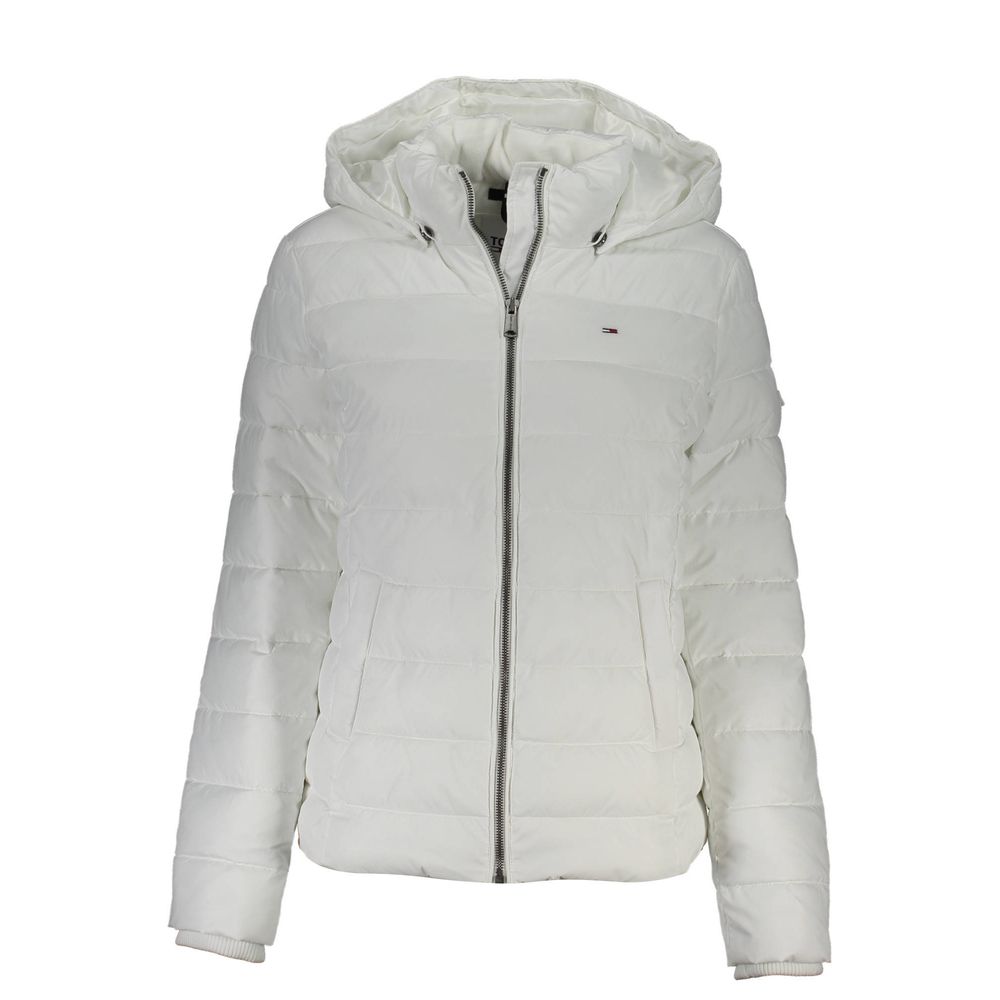 Weiße Polyester-Damenjacke