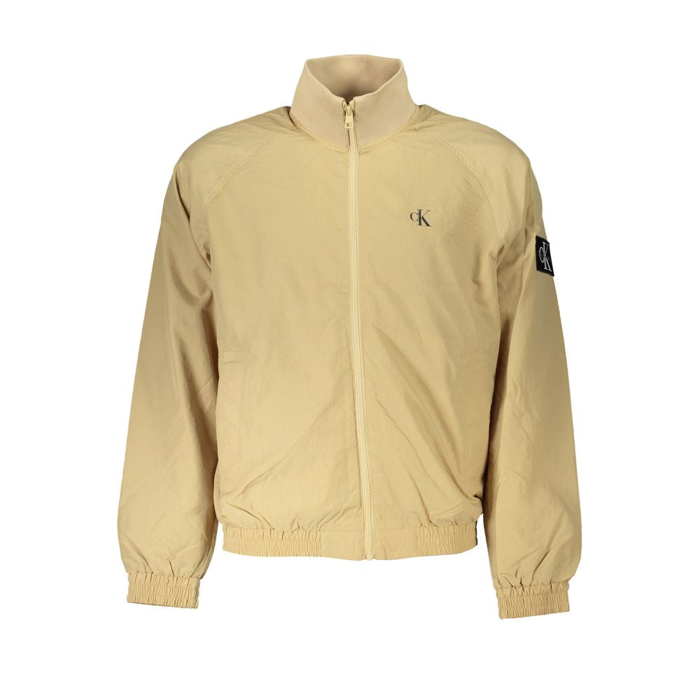 Beige Langarm-Sportjacke