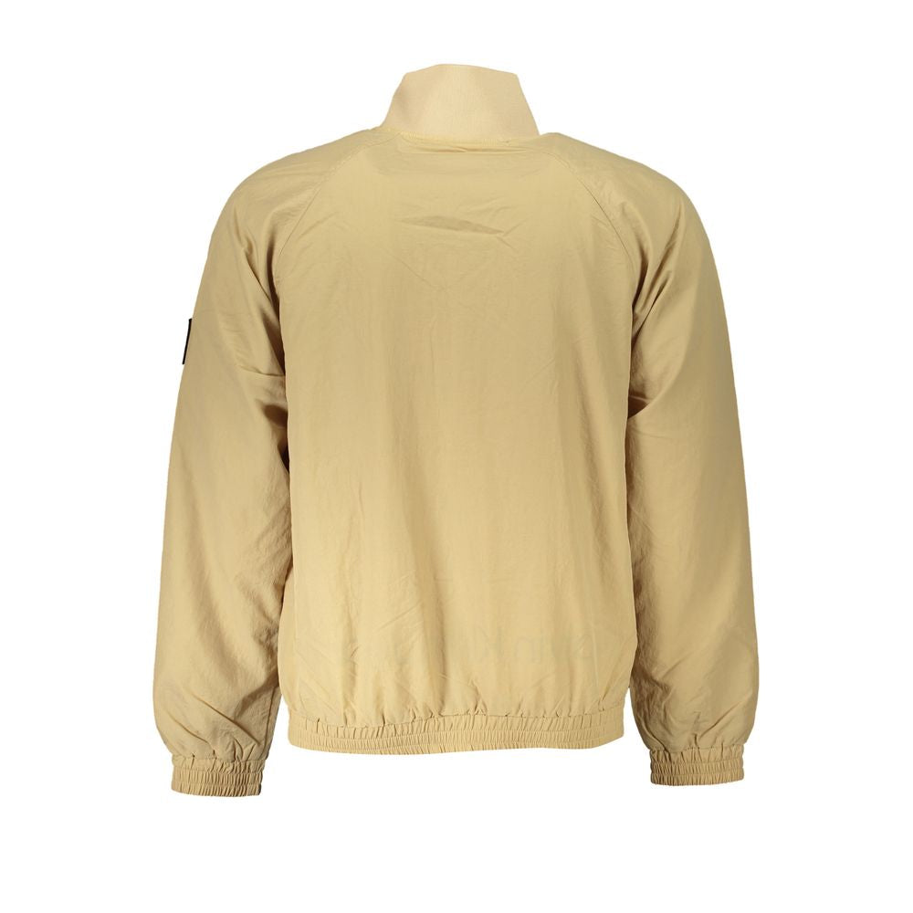 Beige Langarm-Sportjacke