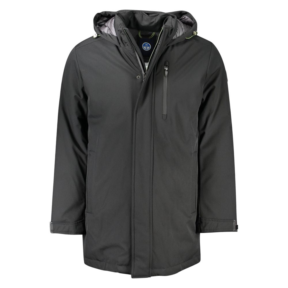Schwarze Polyester-Herrenjacke