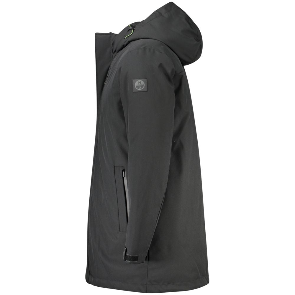 Schwarze Polyester-Herrenjacke