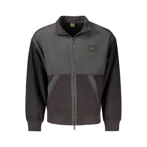 Schwarze Herrenjacke aus Baumwolle