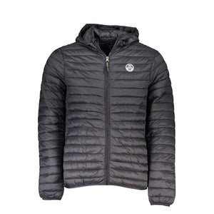 Schwarze Polyamid-Herrenjacke