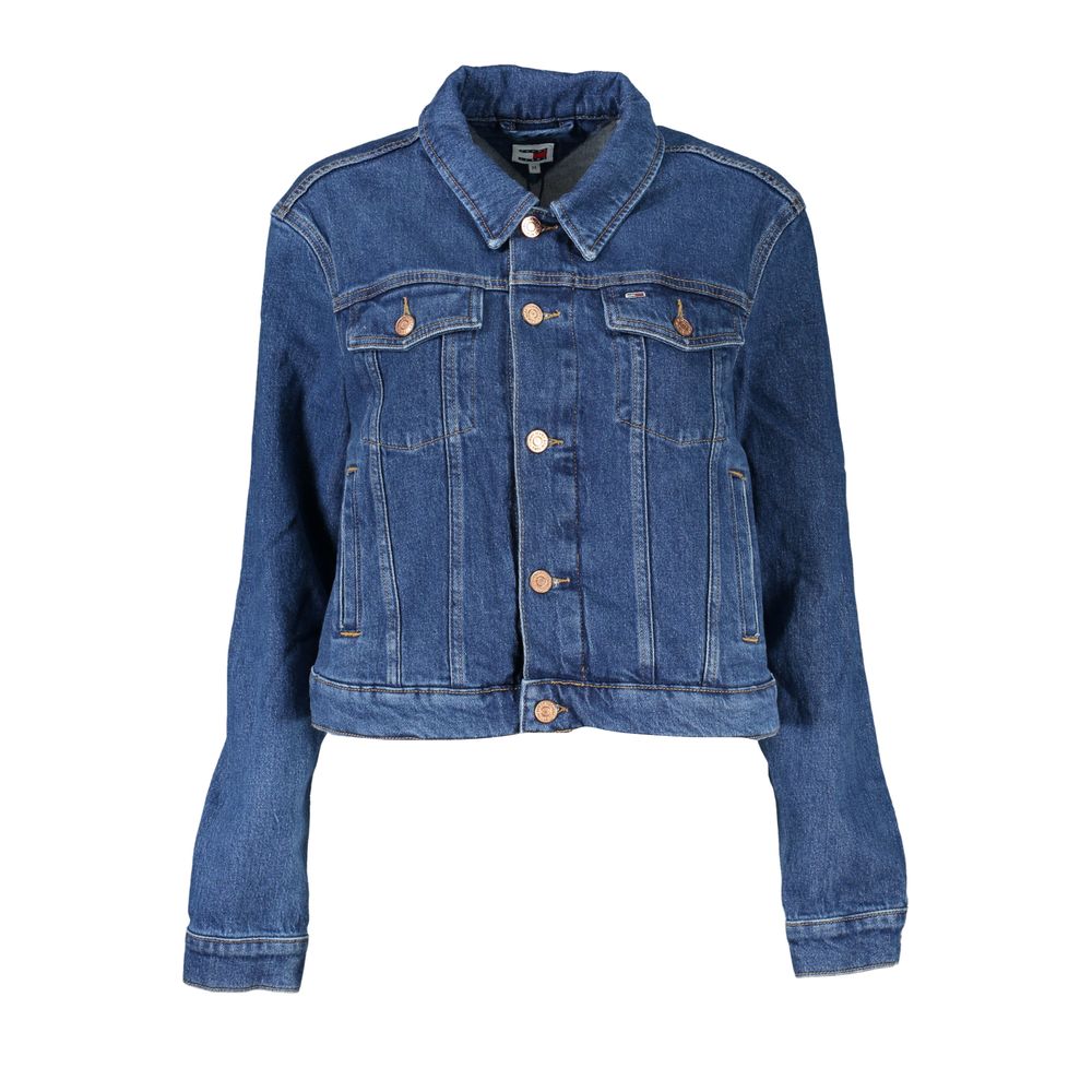 Blaue Baumwolljacke für Damen