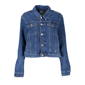 Blaue Baumwolljacke für Damen
