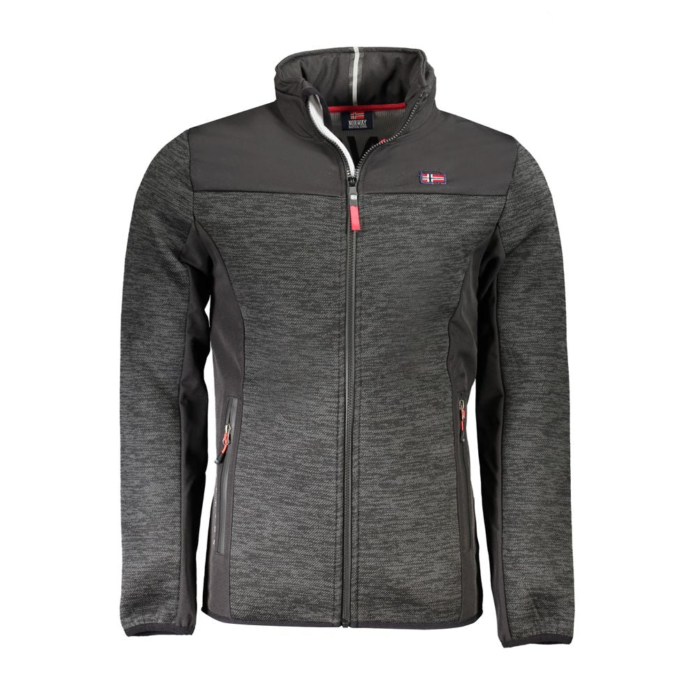 Schwarze Polyester-Herrenjacke