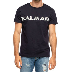 Blaues Baumwoll-T-Shirt