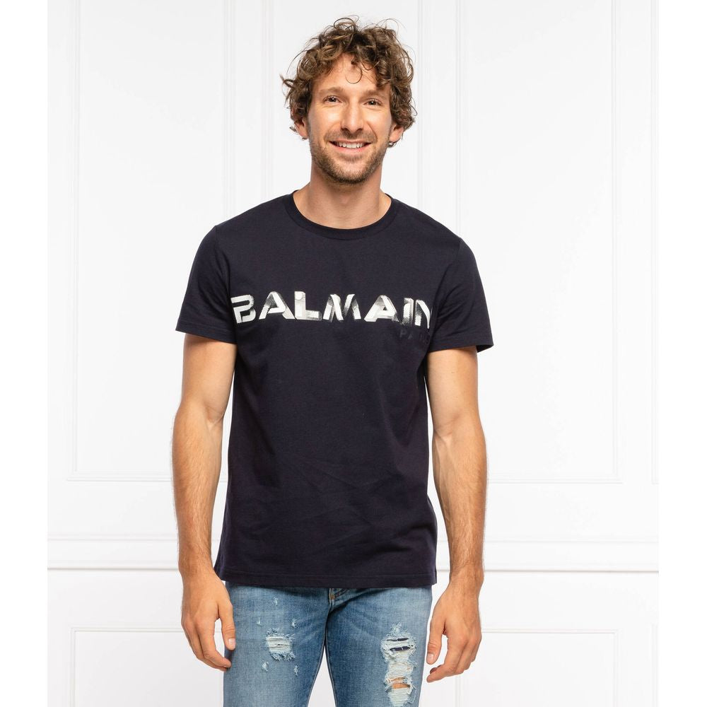Blaues Baumwoll-T-Shirt