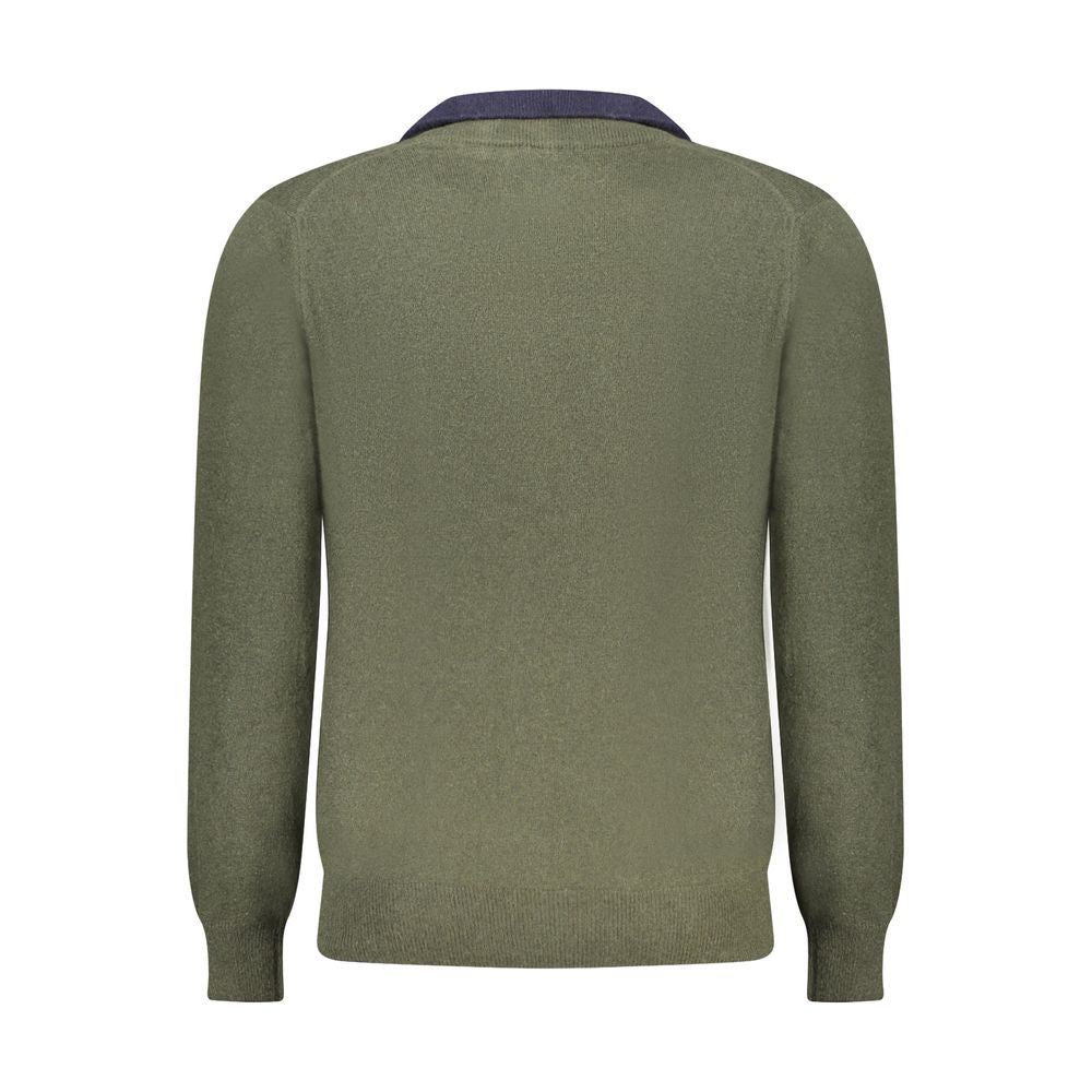 Grüner Wollpullover für Herren