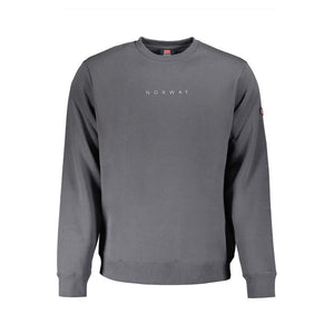 Grauer Baumwollpullover für Herren