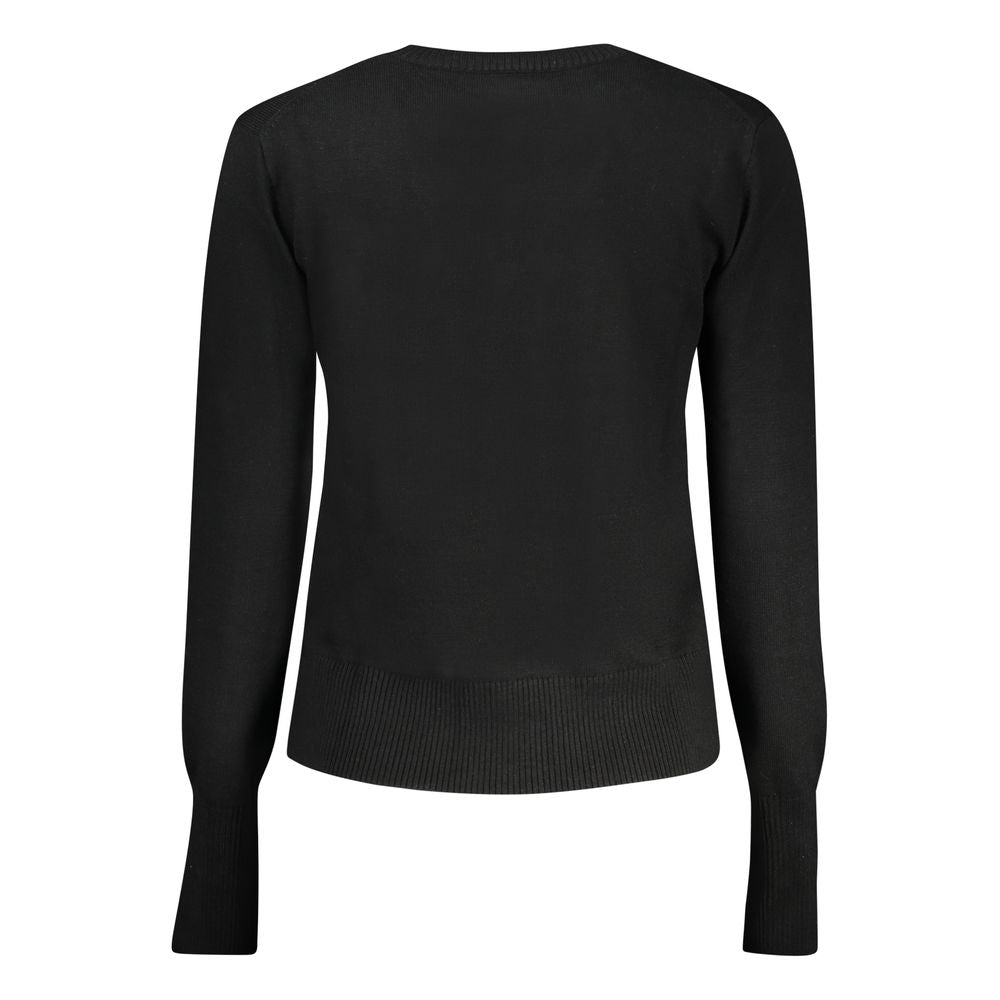 Schwarzer Polyesterpullover