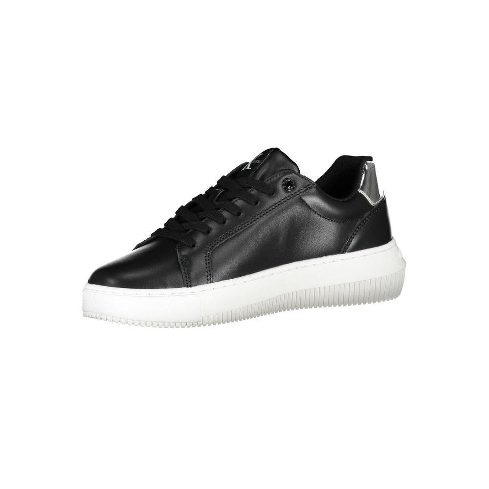 Schwarzer Polyester-Sneaker für Damen